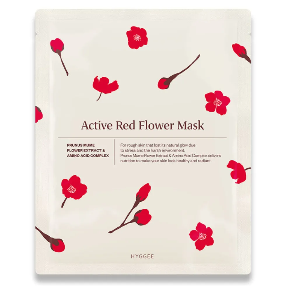 Active Red Flower Mask