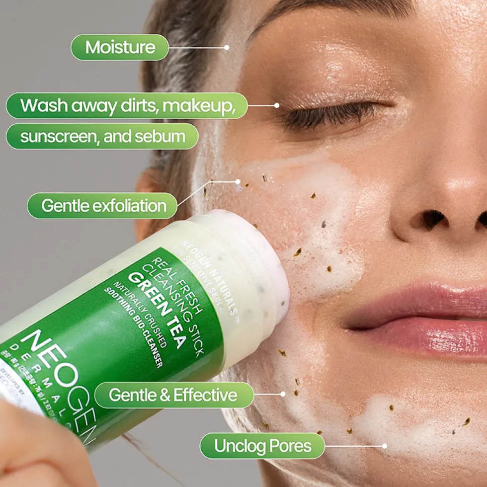 Dermalogy Real Fresh Cleansing Stick Green Tea