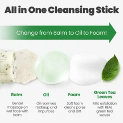 Dermalogy Real Fresh Cleansing Stick Green Tea