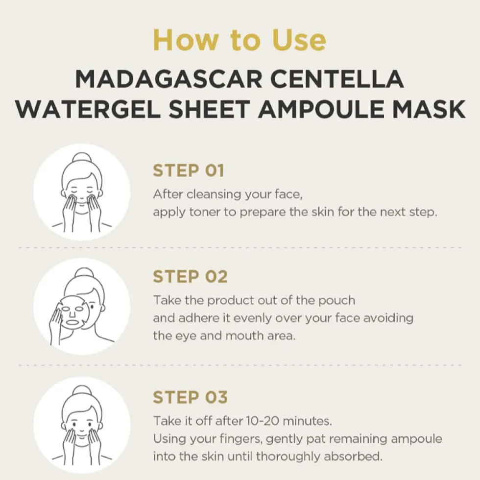 Madagascar Centella Watergel Sheet Ampoule Mask