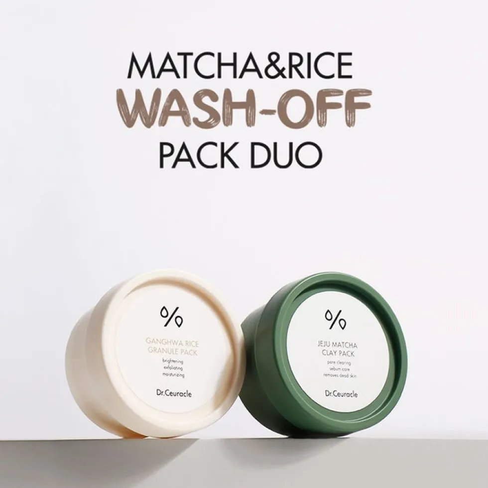 Matcha & Rice Wash-Off Pack Duo