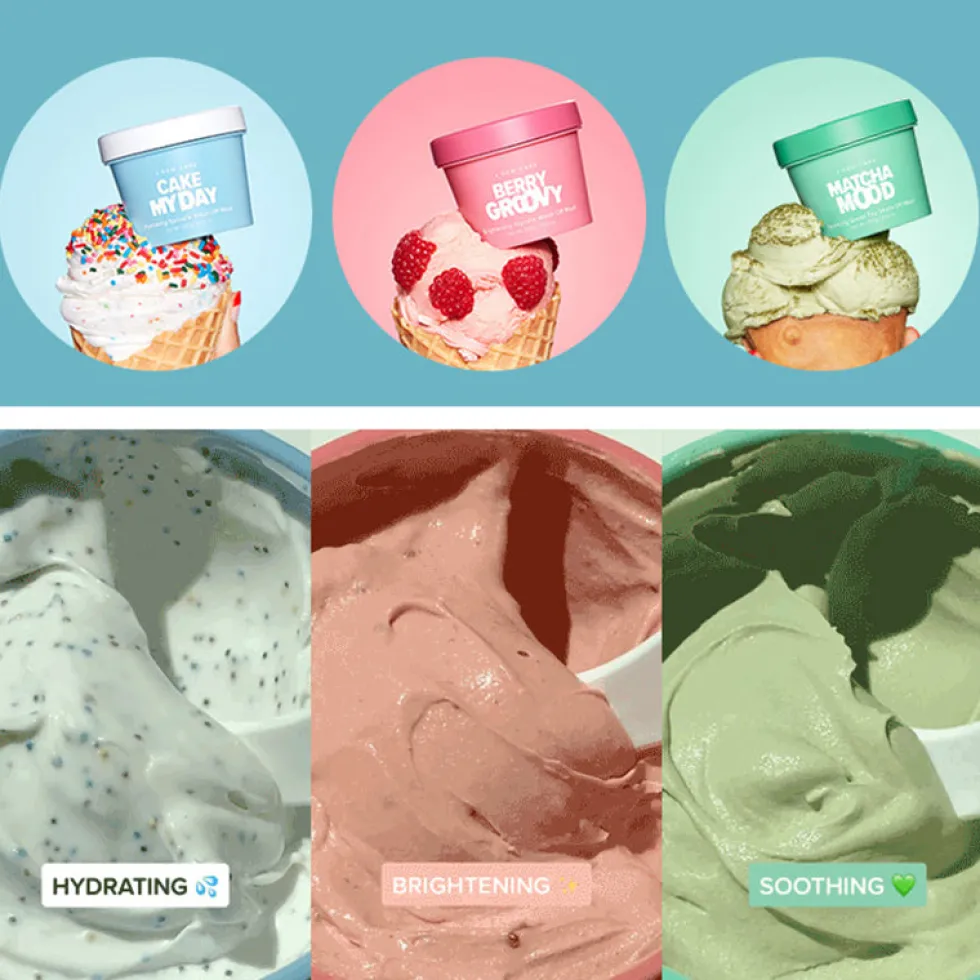Mini Scoops Ice Cream Flavored Wash-Off Masks