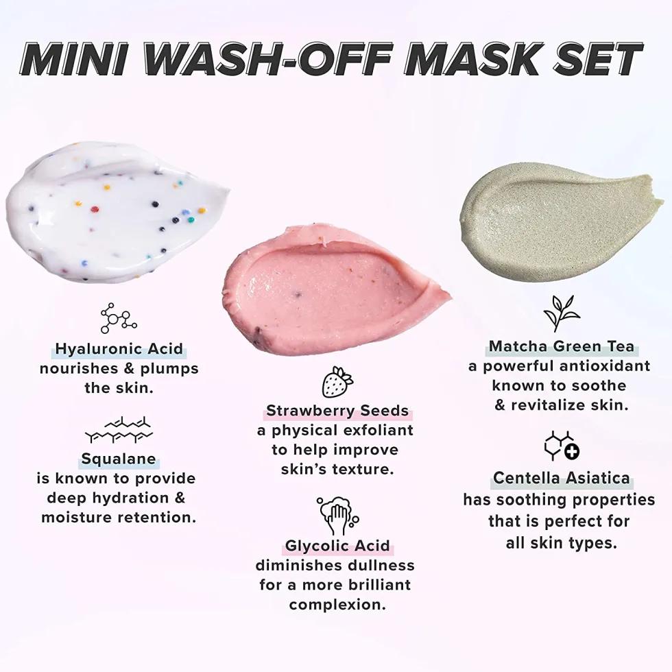 Mini Scoops Ice Cream Flavored Wash-Off Masks