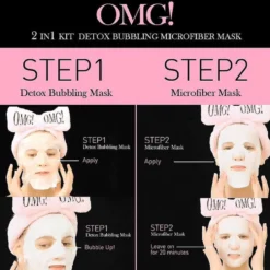 OMG! 2 in 1 KIT Detox Bubbling Microfiber Mask