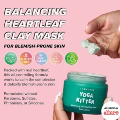 Yoga Kitten Balancing Heartleaf Clay Mask