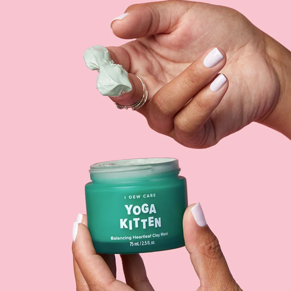 Yoga Kitten Balancing Heartleaf Clay Mask